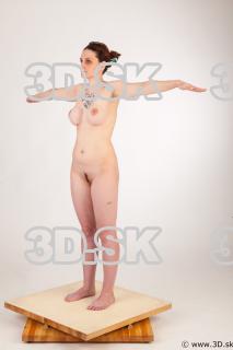 Whole body nude modeling t pose of Nadine 0002